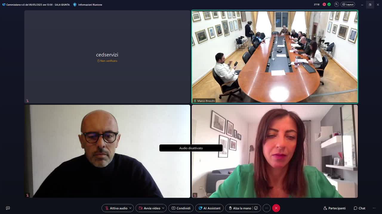 Commissione consiliare n. 6 del 09/05/2025 ore 13:00