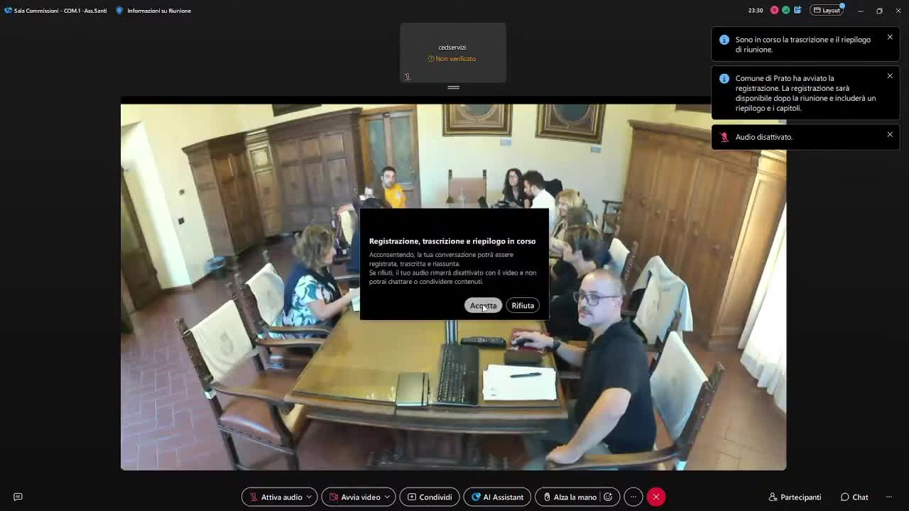 Commissione consiliare n. 1 del 23/09/2026 ore 08:30